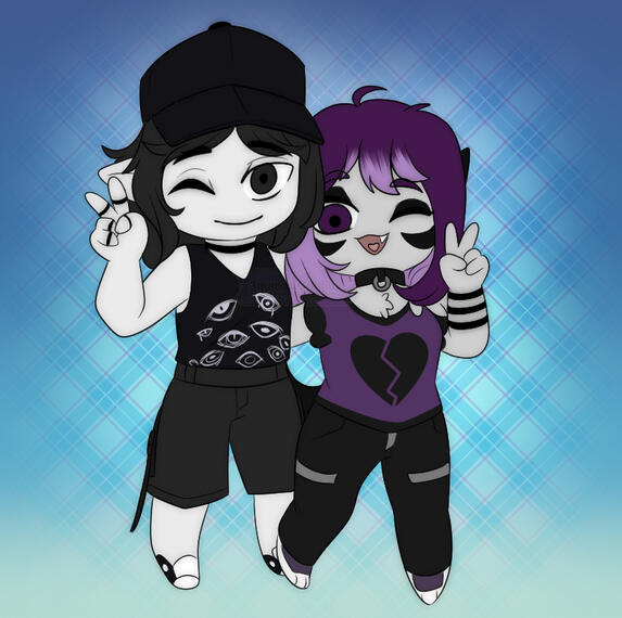 Chibi Mia and Raven